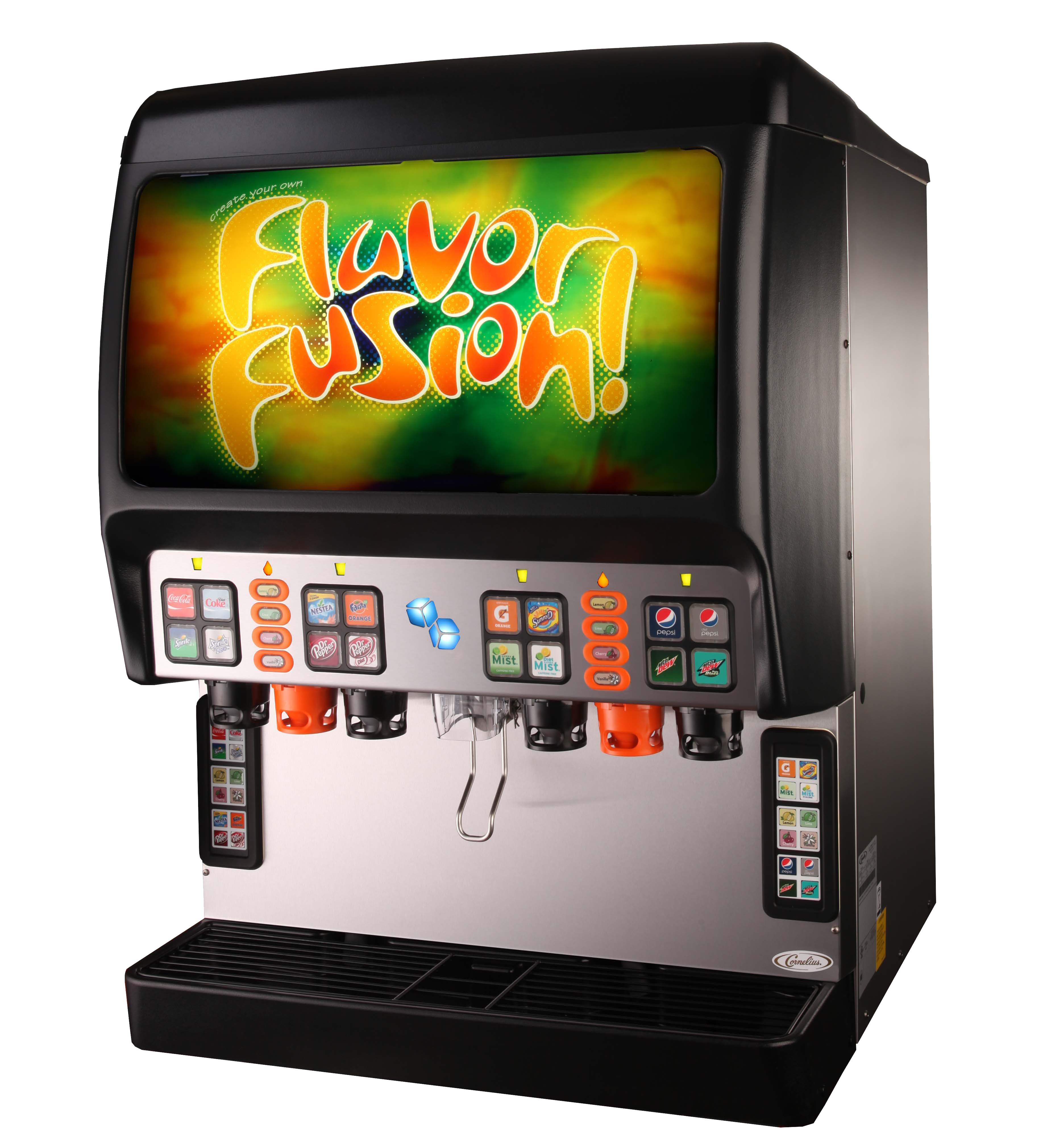 FlavorFusion™ with 16 MFV Valves Cold Carbonation And 8 Flavor Shot